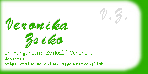 veronika zsiko business card